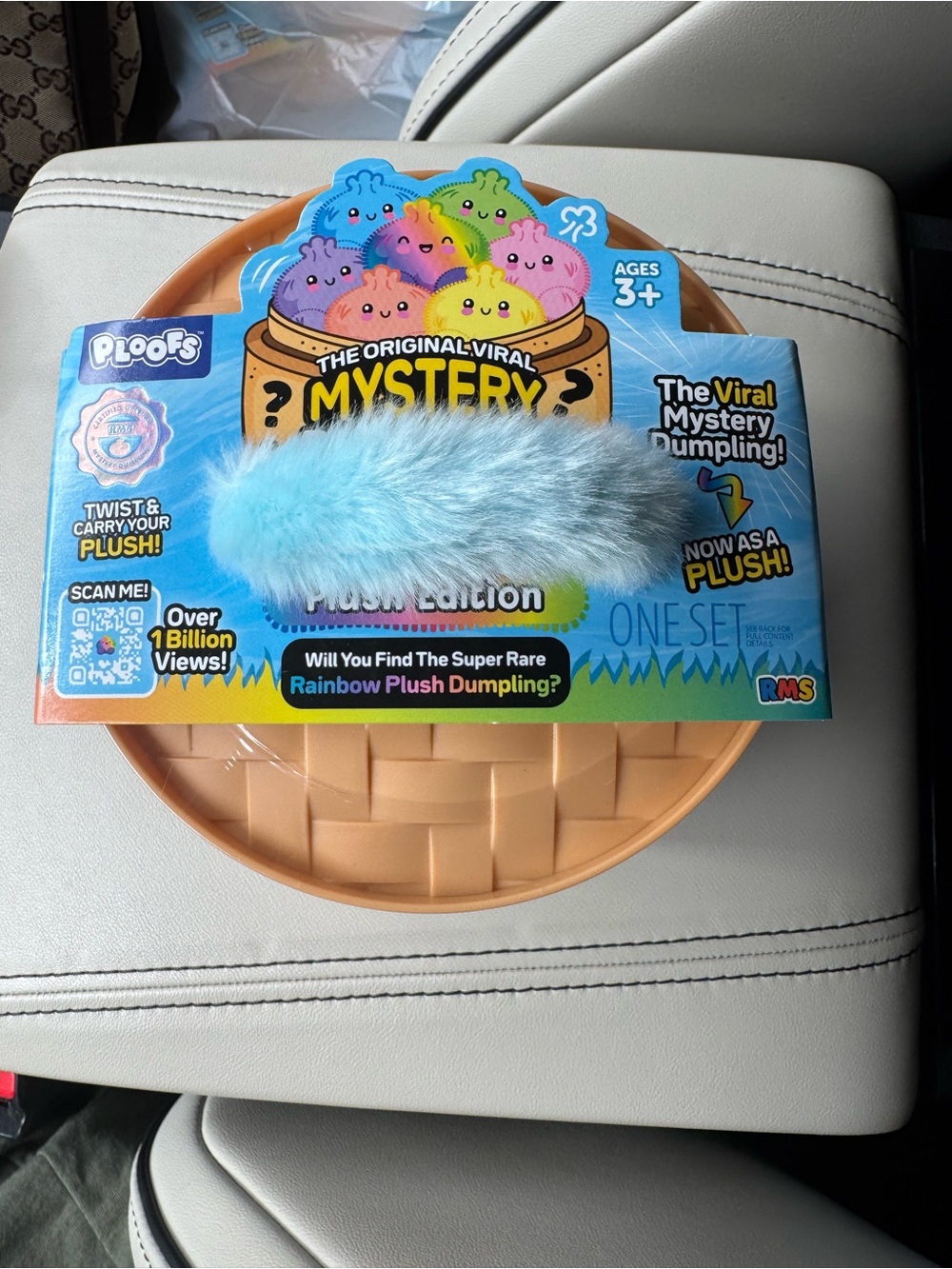 adidas Blue and Light Gray Fuzzy Mystery Plush Dumpling